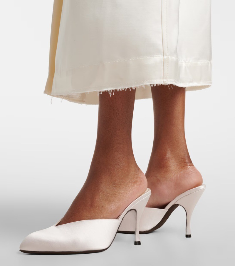Sewing New - Nieuwe dames satijnen mule hakken met