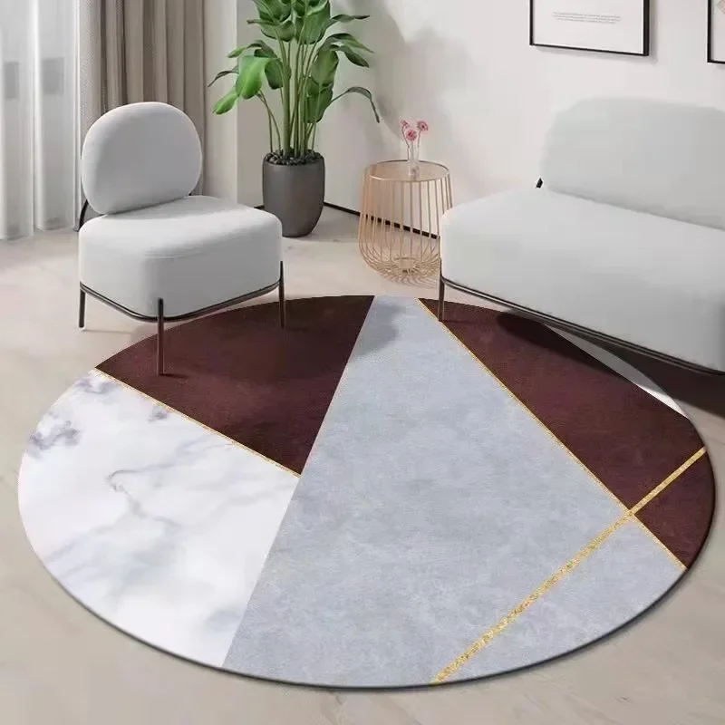 Century Textile & Sewing Supply Online Shopping - ~O~Geometrisch rond vloerkleed met modern kleurblokontwerp