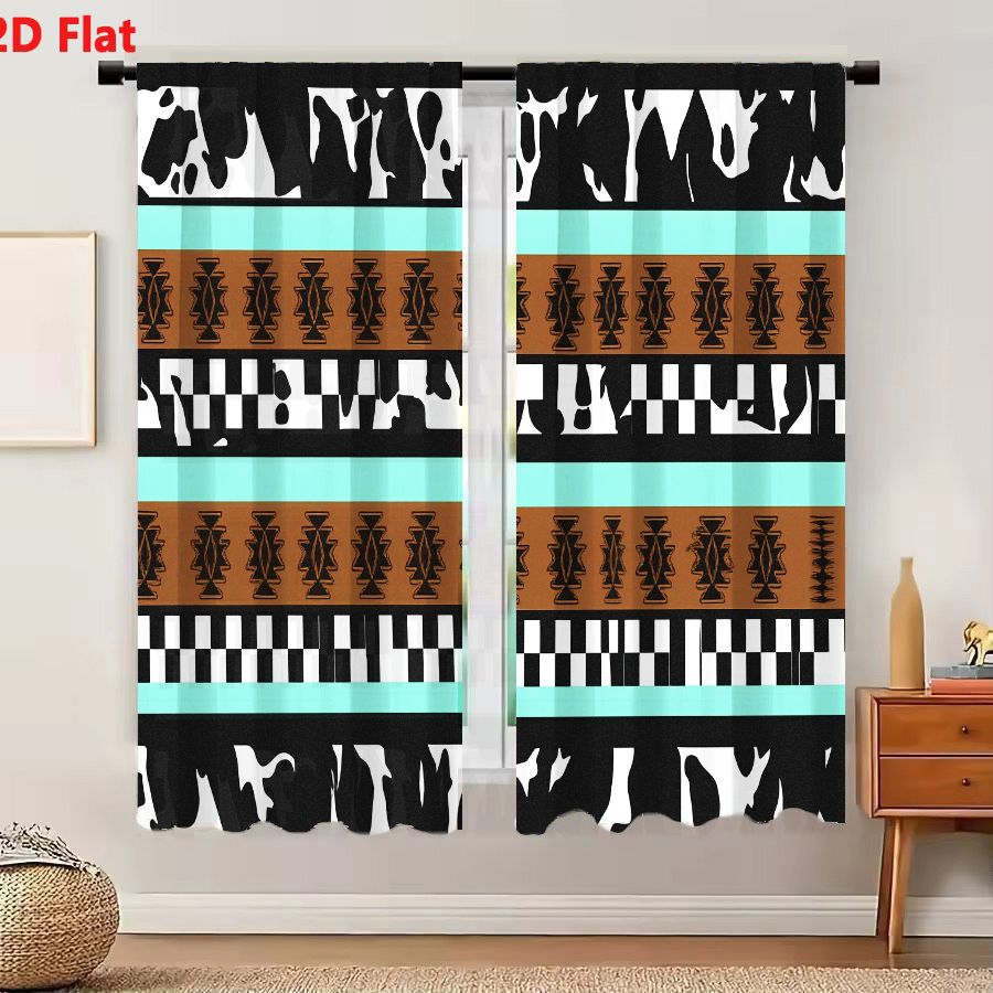 Century Textile & Sewing Supply Online Shopping - 2 stuks gordijnen 2D plat geometrisch