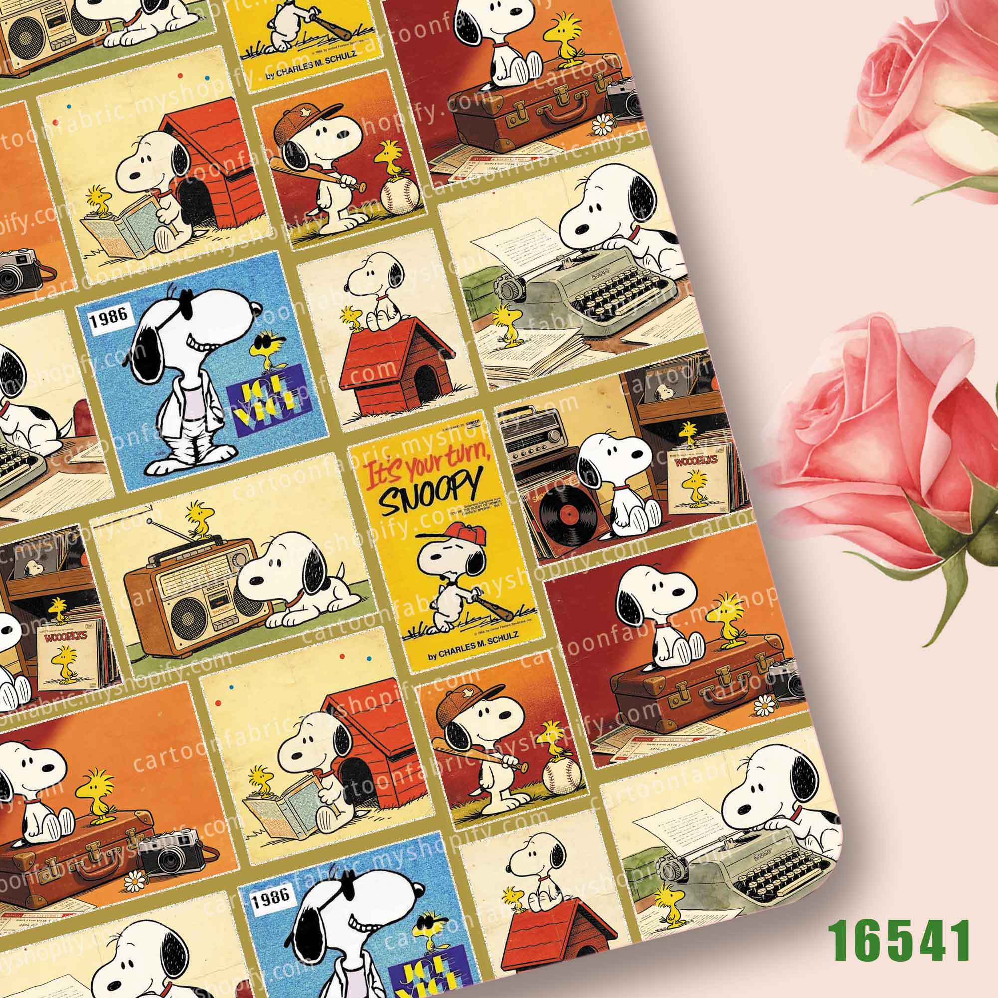 Sewing Production - TAKARA TOMY Snoopy Stof 140x50CM Cartoon