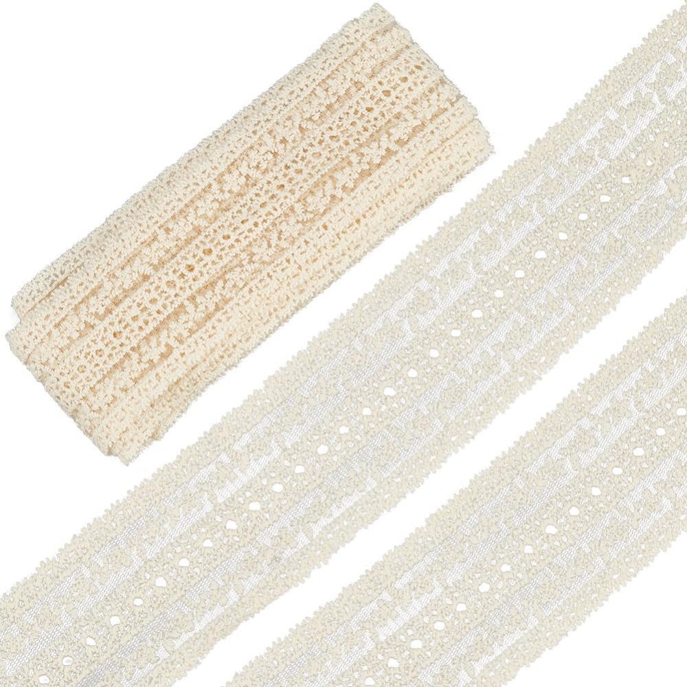 Sewing Eyelet Fabric - 2,2 inch brede vintage katoenen kantversiering