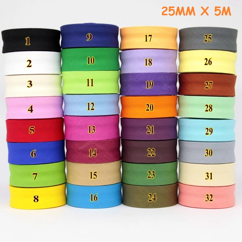 25mm katoenen biaisband, gestr - Binding Tape Bias recensie en prijs