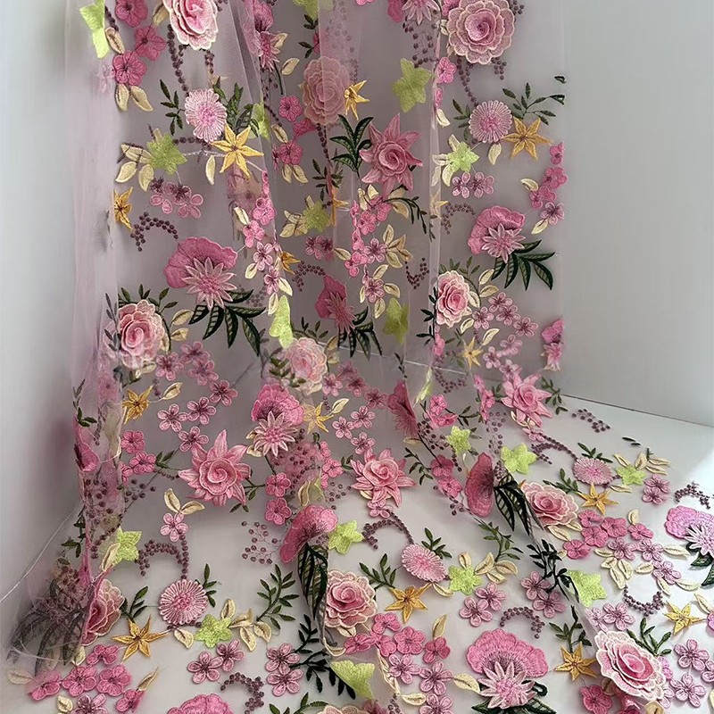 90x130cm 3D Bloemig Geborduurd - Textile For Sewing recensie en prijs