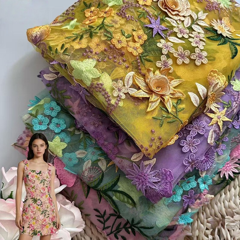 90x130cm 3D Bloemig Geborduurd - Textile For Sewing recensie en prijs
