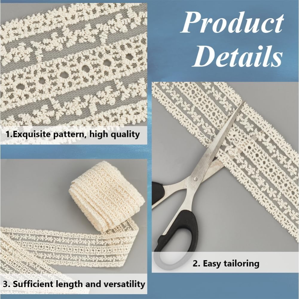 2,2 inch brede vintage katoene - Sewing Eyelet Fabric recensie en prijs