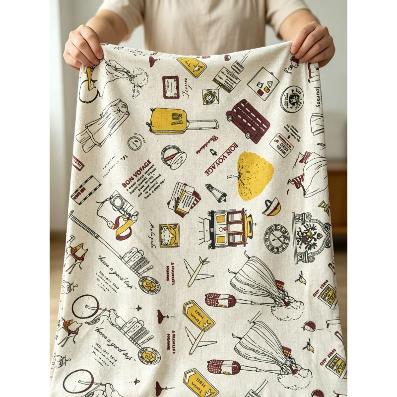 Gemengde stof met meisjesprint - Textile For Sewing recensie en prijs