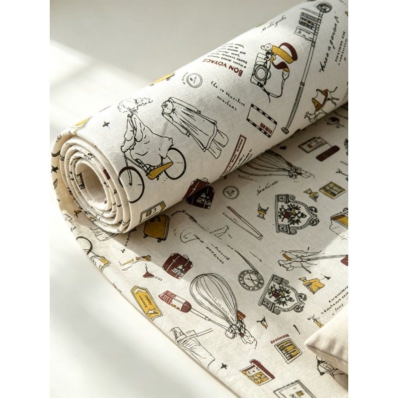 Gemengde stof met meisjesprint - Textile For Sewing recensie en prijs